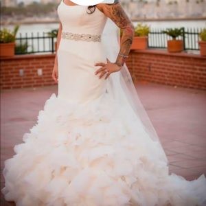 Preowned Vera Wang and David’s bridal collaboration wedding dress.
